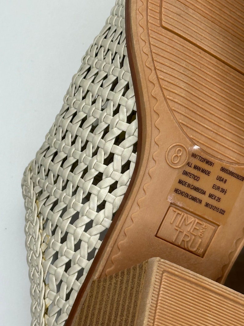 mule sandal beige tweed black lambskin