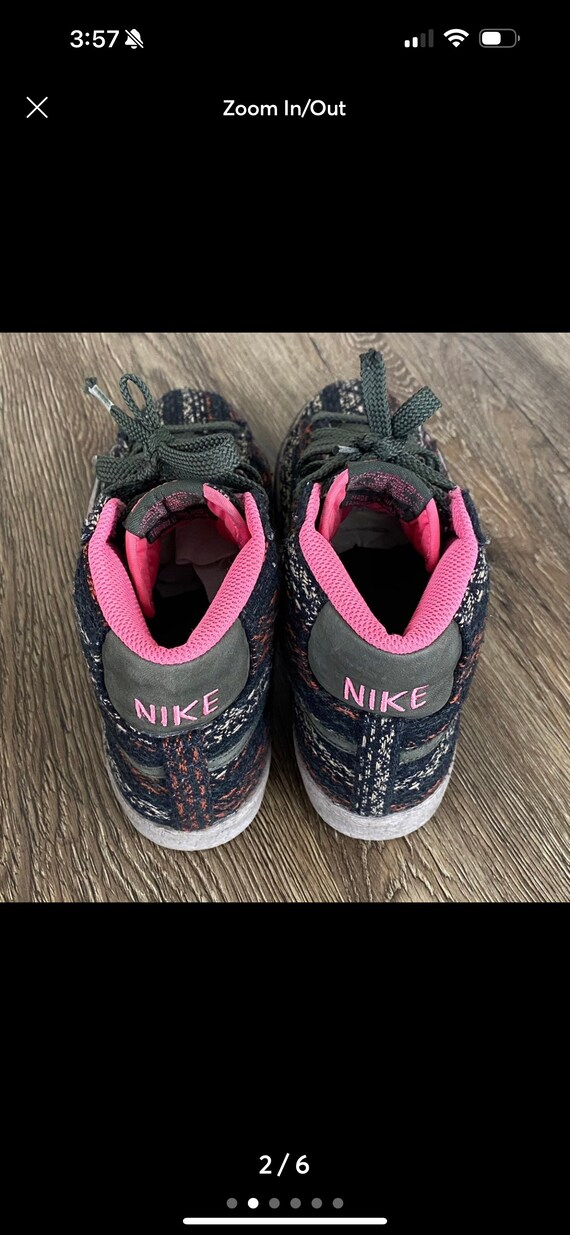 Black Nike Sneakers with Pink Trim - image 2