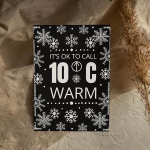 Skandinavische Geschenkkarte, Lustige Spruch Postkarte, Nordisches Winterkarten Design für Skandinavienliebhaber