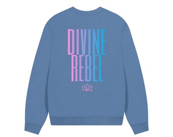 Divine Rebel Ryggtryckt Ekologisk Bomullströja i Oversize