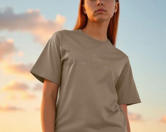 Andligt sinnad Månbarn Överdimensionerad ekologisk bomulls-T-shirt