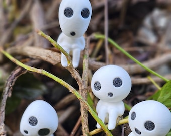 Japanisches Kodama, verzauberter Waldgeist 3d Gedruckt 4er Pack