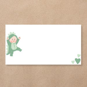 24x adresstickers voor geboortekaartjes envelop decoratie | groene dino | leuke rechthoekige adres etiketten geboorte jongetje 7x3.7 cm