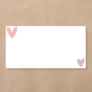 24x adresstickers voor geboortekaartjes of bruiloft uitnodiging envelop | hartjes huwelijk liefde | rechthoekige adres etiketten 7x3.7 cm