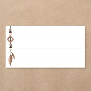 24x adresstickers voor geboortekaartjes of bohemian bruiloft uitnodiging envelop | Boho veertjes | rechthoekige adres etiketten 7x3.7 cm