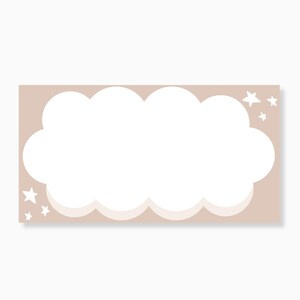 24x autocollants d'adresse pour faire-part de naissance, carte de Noël ou enveloppe d'invitation de mariage | Nuage beige | étiquettes d'adresse rectangulaires 7x3,7 cm