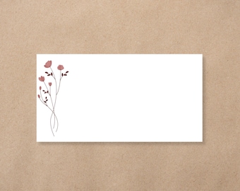 24 address stickers for birth / pregnancy announcements baptism invites or wedding invitations | red flower rectangular address labels