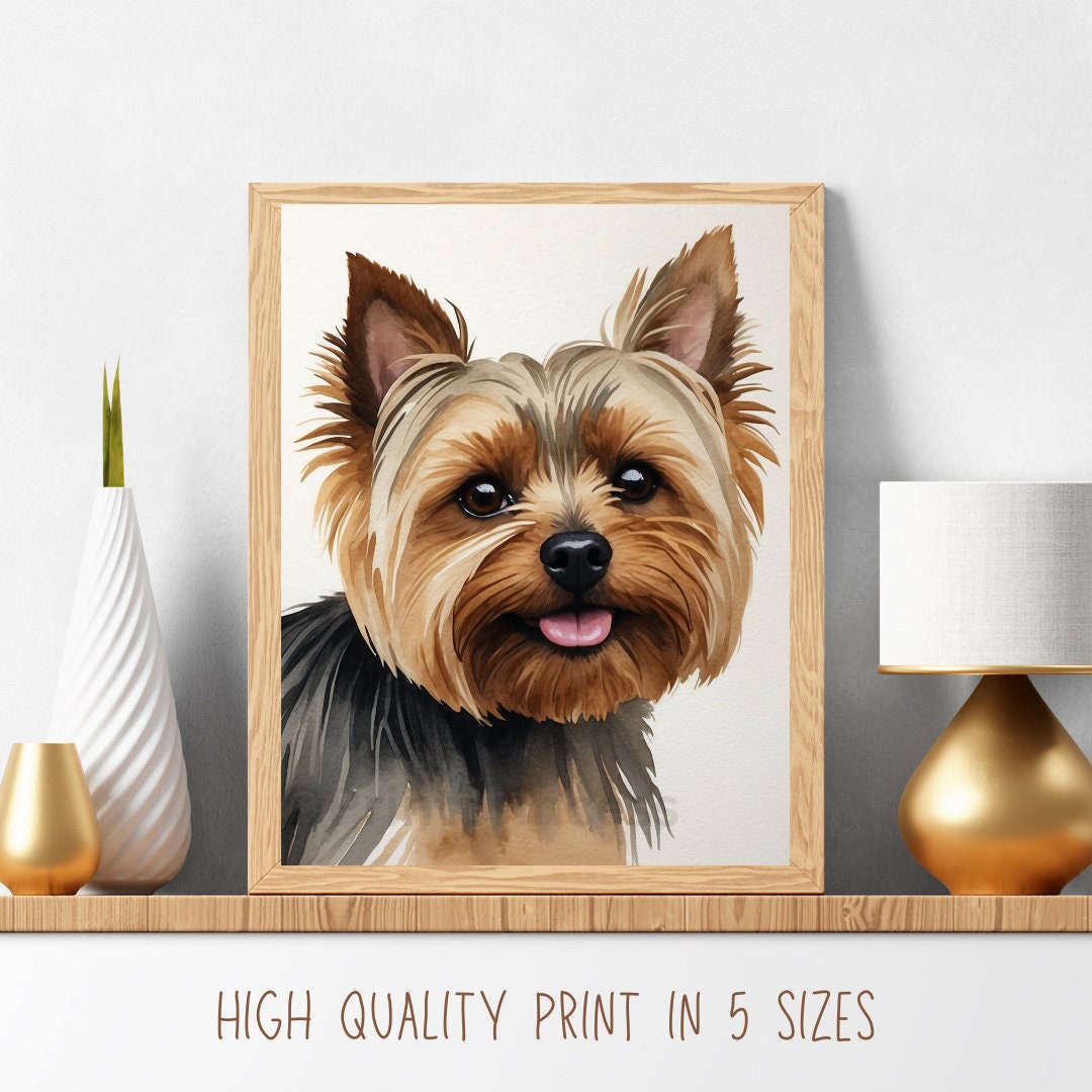 Yorkshire Terrier Dog Wall Art Print Printable Instant Download