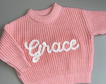 Personalised Baby/Children's Name Jumper - Pink