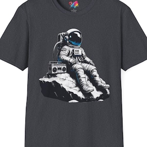 Astronaut Boombox T-Shirt: Space Lover Graphic Tee