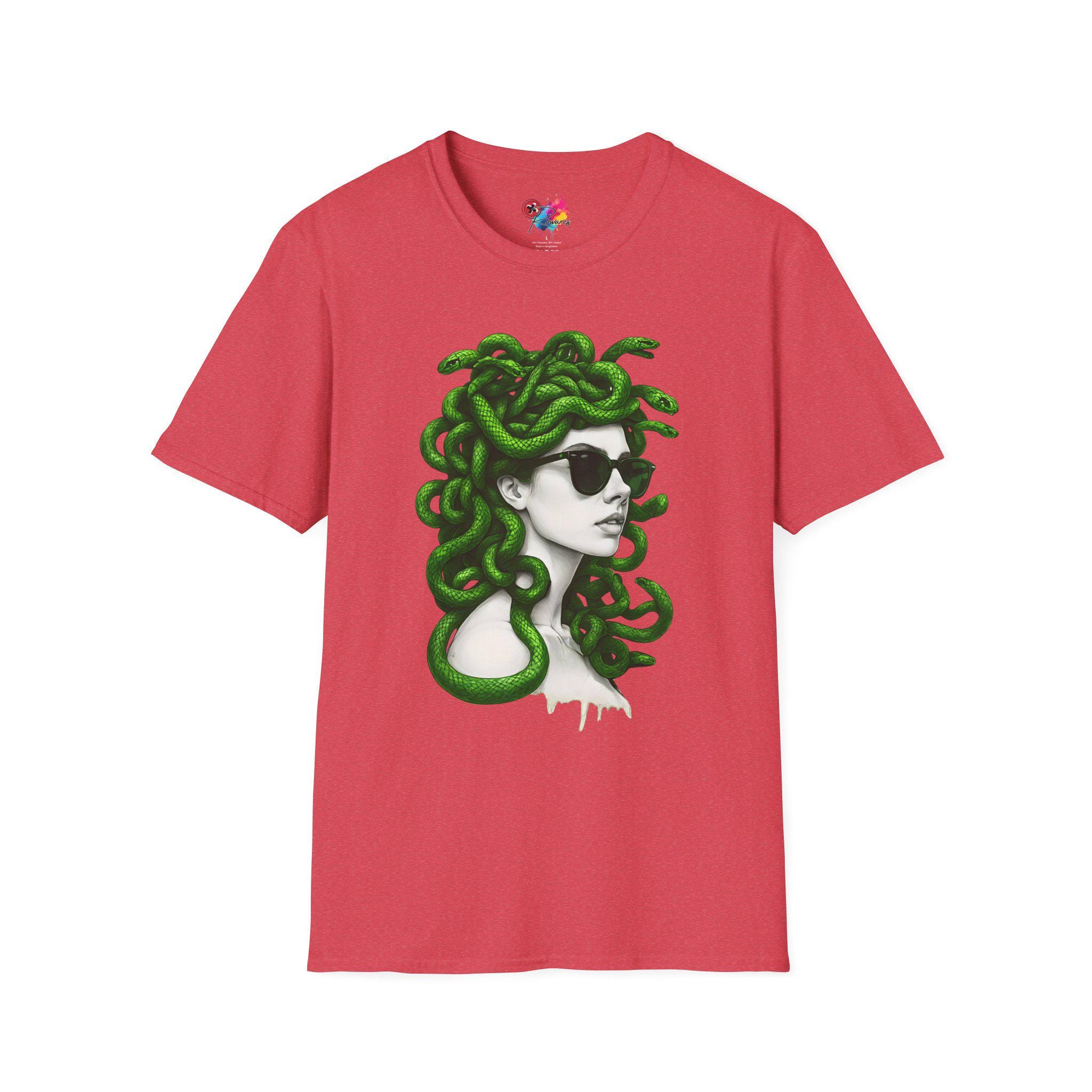 メデューサTシャツ：緑の蛇と黒い影、ユニセックスTシャツ - Etsy 日本