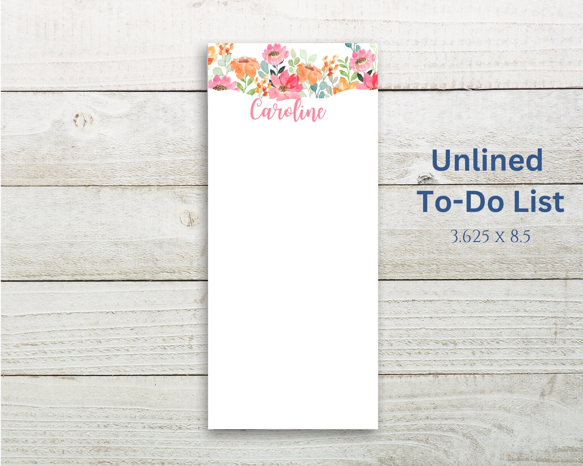 Spring Notepads Personalized Spring Flower Notepads | Lined or Unlined Notepads ...