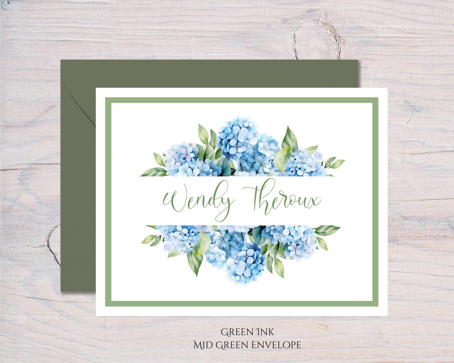 Personalized Note Card Custom Stationery Set With Envelopes Folded ...