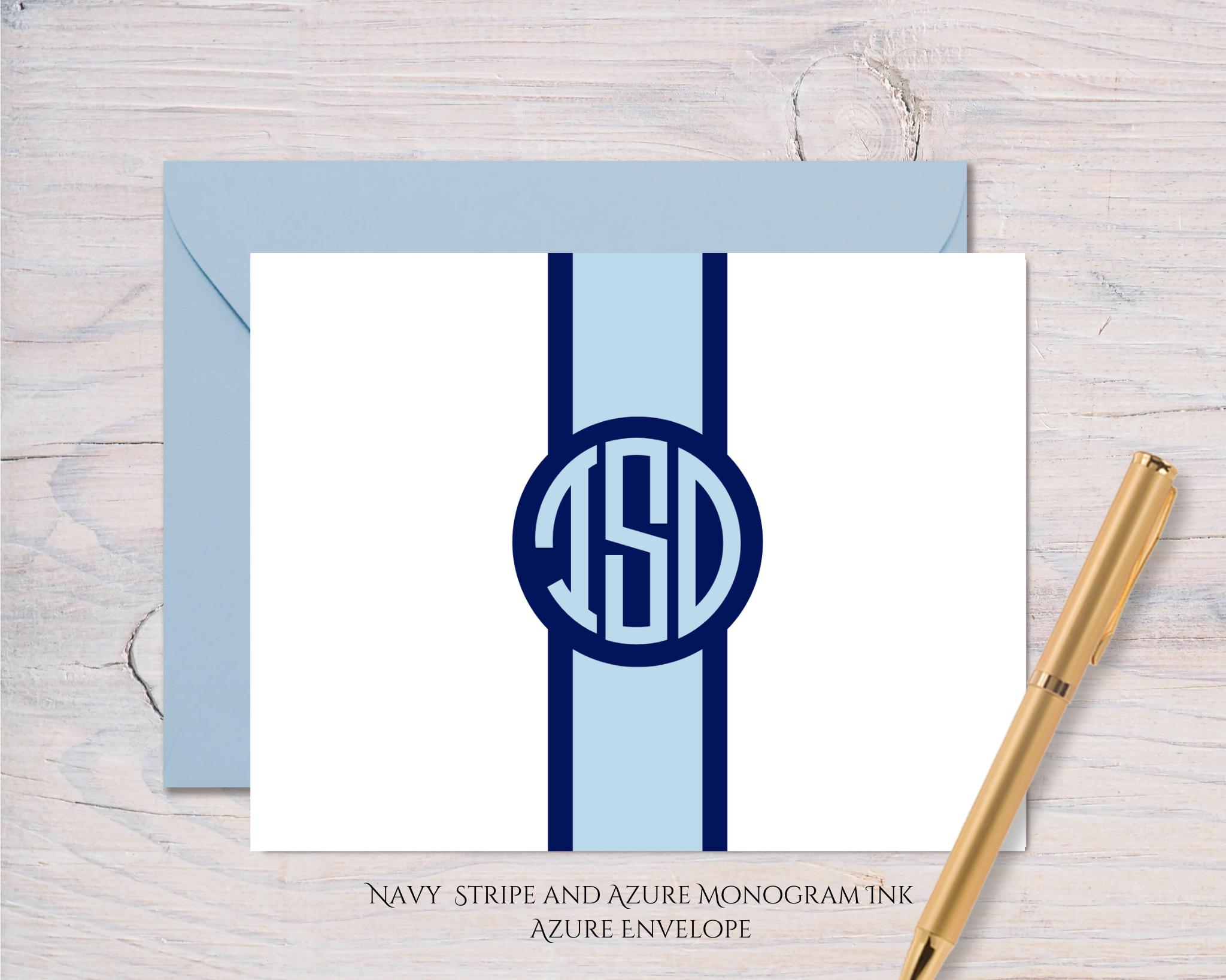 Personalized Note Cards Monogrammed Stationery Set With Envelopes ...