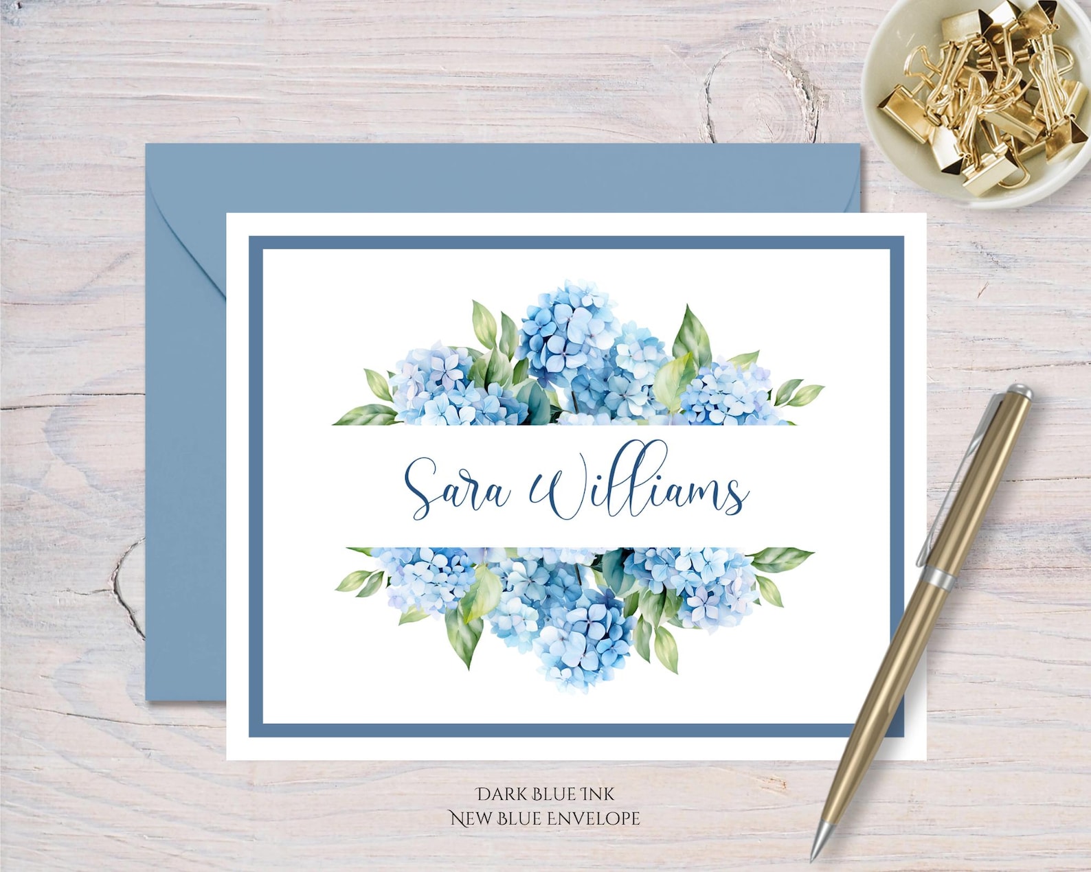 Personalized Note Card Custom Stationery Set With Envelopes Folded ...