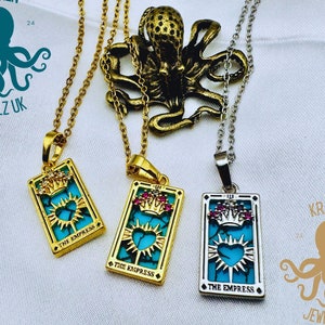 The Empress tarotketting * vintage design * Goud/zilver The Empress tarotkaarthangerketting *