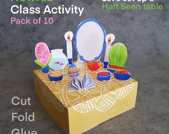 Pack of 10 Haft-Seen table Kids Craft, Nowruz Class Activity