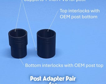 Project Source Commander Shelf Pole Repair Adapters: 1-inch PVC (Pair)