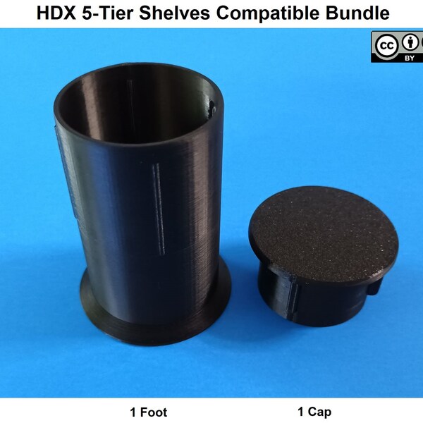 HDX 5-Tier Shelf Compatible Foot and Cap