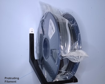 Soporte para filamento de impresora 3D saliente (archivo STL/Step) / Bobina de 1 kg para montaje en pared