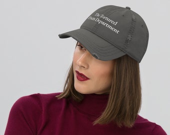 Distressed The Tortured Poets Department inspired embroidered hat