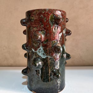 Berber vase, handmade in Morocco, ceramic and baked clay, traditional decoration, art deco vase, decorative ceramic vase