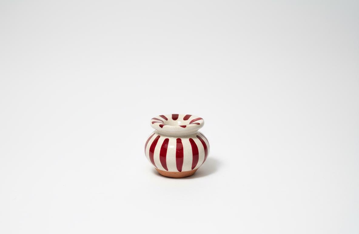 Cendrier De Tempête Marocain En Céramique Safi - Grand Modèle Ø13cm H9cm, Artisanat Authentique Blanc