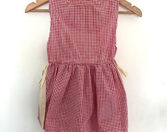 Red Gingham Puff Top