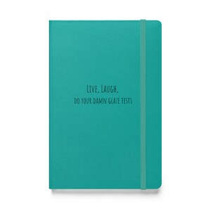 Glaze Test Hardcover bound notebook/Journal - live laugh glaze