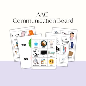 Aphasia AAC Communication Board, Extended (Hospital, SNF, Home Health, Speech Therapy)