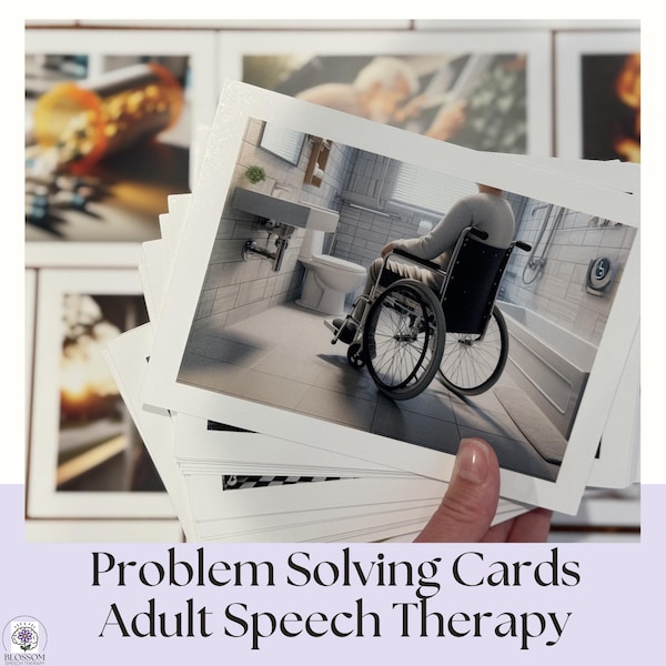 認知スキル：問題解決のための絵のシーン - 物理的なフラッシュカード