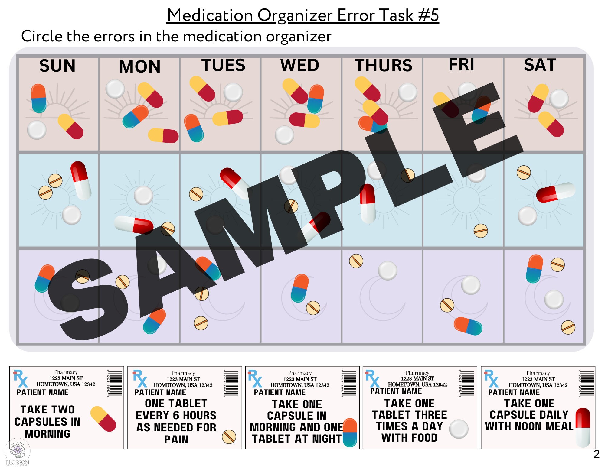Functional Skills: Medication Organizer Bundle - Etsy
