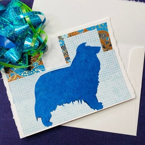 Handmade collie white card inside. Sign by the artist bluemoon.