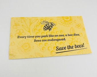 Save The Bees Parking Cards