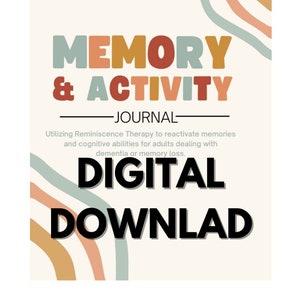 Dementia Journal/Memory Journal E-Book | Large-Print Memories & Activities Notebook for Dementia Memory Loss Patients DIGITAL DOWNLOAD NOW