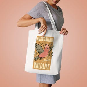 Australian Wildlife Tote Bag, Eco-Friendly Shopping Bag, Bird Lover Gift, Nature Lover Accessory, Reusable Canvas Tote