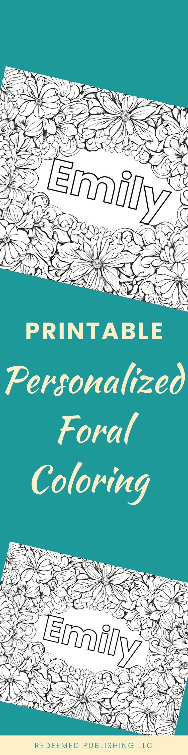 Personalized Flower Coloring Sheet for Mindfulness Activity for ...