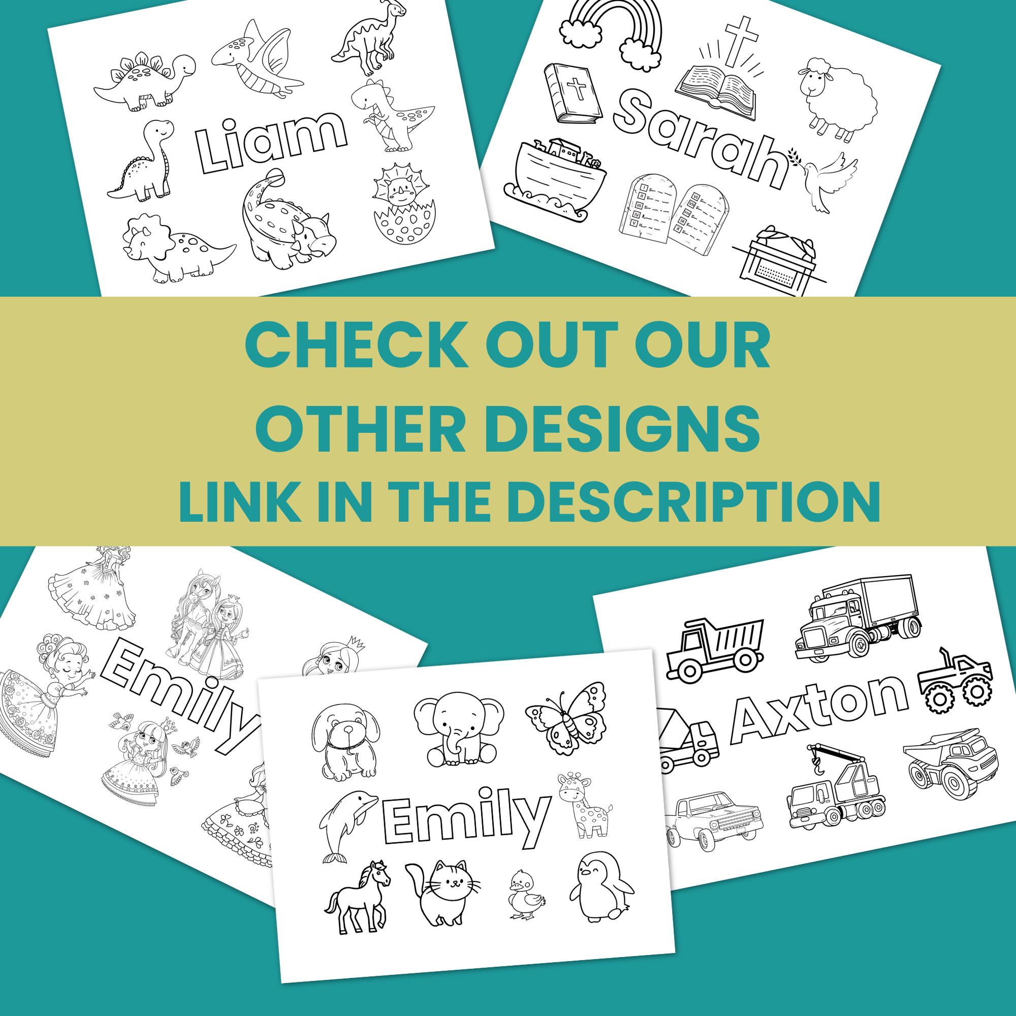 Custom Dinosaur Coloring Page Printable Personalized Coloring Sheet for ...