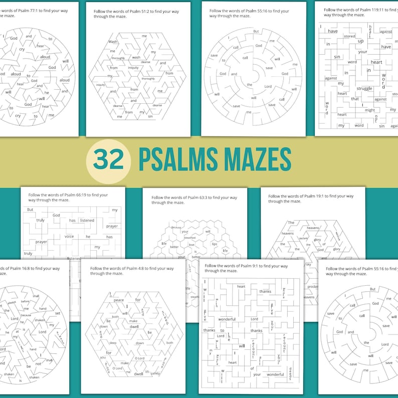 Scripture memory mazes for kids