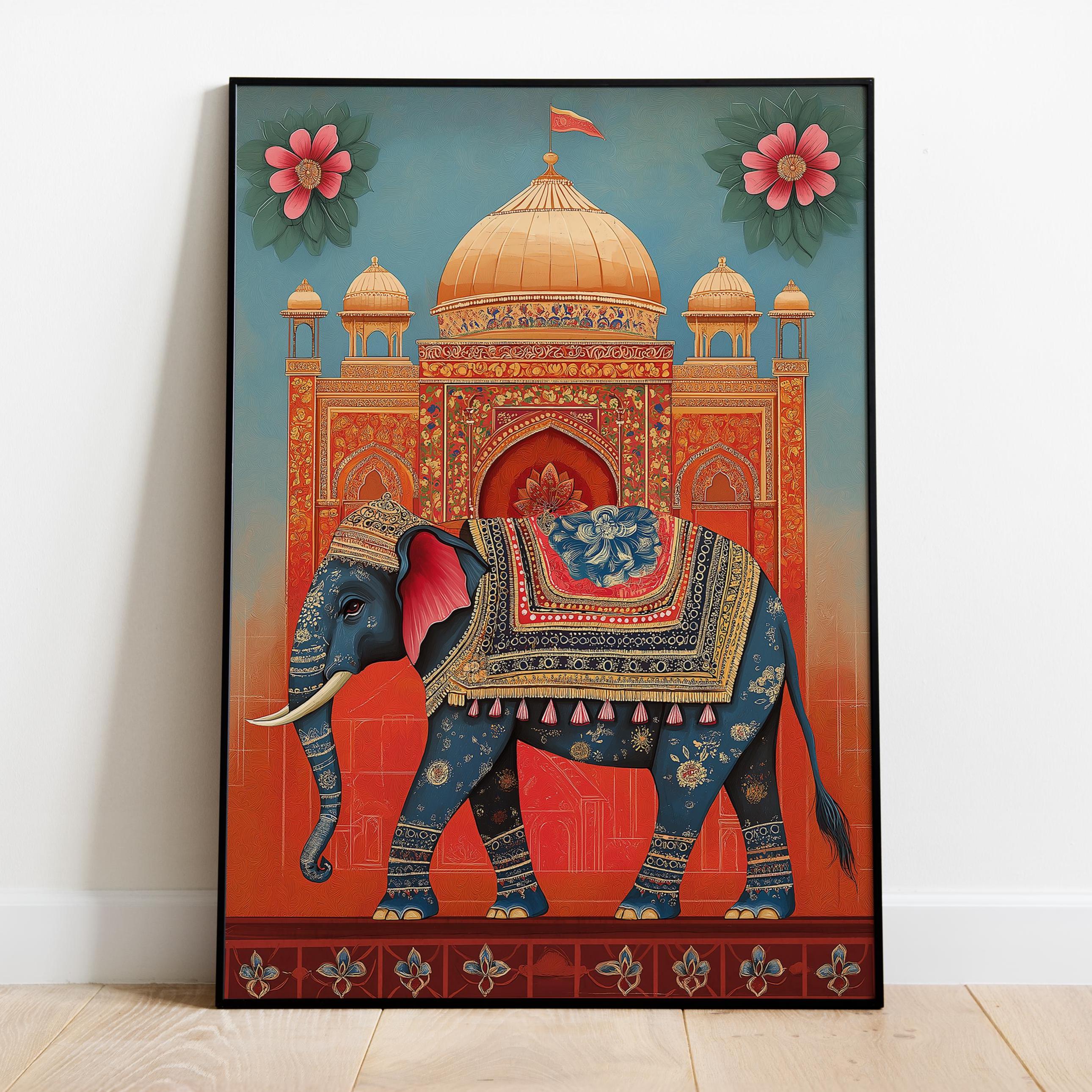 Toile murale Éléphant majestueux / 75x112cm / Fabriqué en France / Décoration murale / DADA ART