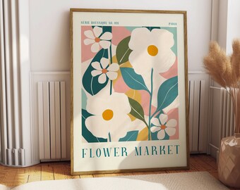 Paris Flower Market Print: Botanical Wall Art (Digital Download)
