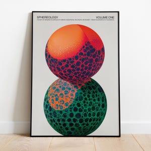 Sphereology Poster – Abstract Geometric Art Print, Futuristic Orb Illustration, Science-Inspired Wall Art, Modern Minimalist Decor
