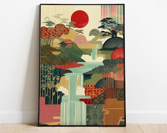 Mitsuaki Sora Art Print: Abstract Japanese Landscape Giclée - Etsy