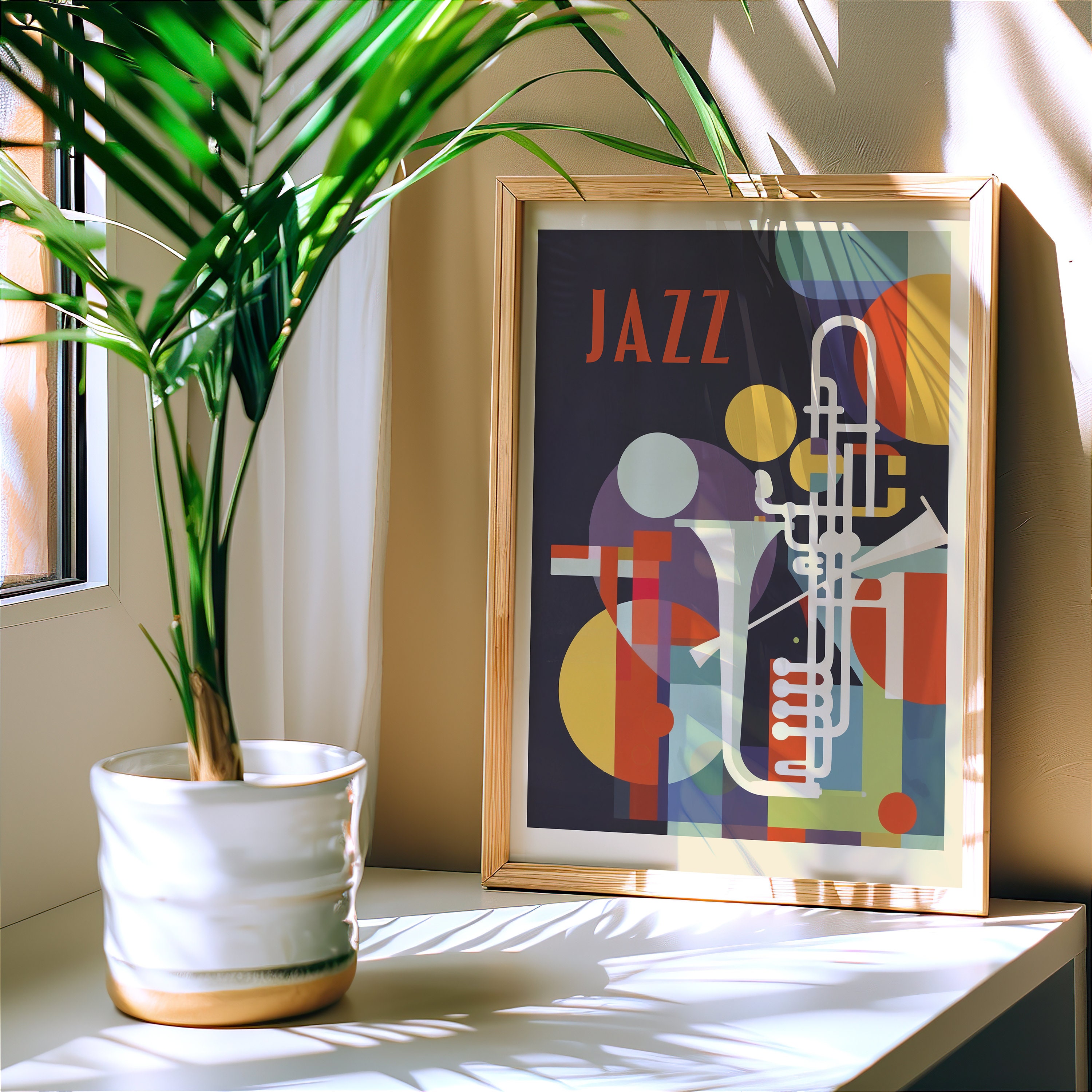 Poster Vintage Musica Jazz - Decorazione Parete 60x90 Cm Per Camera, Soggiorno E Ufficio - Foto 6