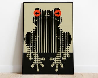 Modern Frog Art Print: Graphic Pop Art Wall Decor