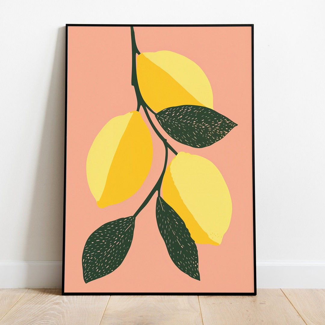 Citrus Delight Lemon Poster - Instant Download Kitchen & Dining Room ...