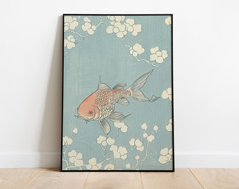 Vintage Japanese Goldfish Print - Charming Wall Art Decor