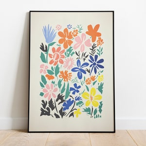 Composizione floreale colorata / Natura morta fiorita ispirata a Matisse
