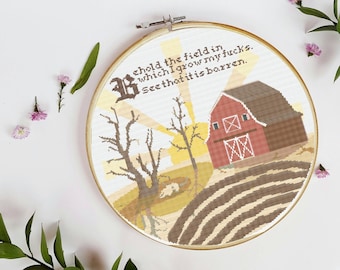 Behold the Fields Cross Stitch Pattern