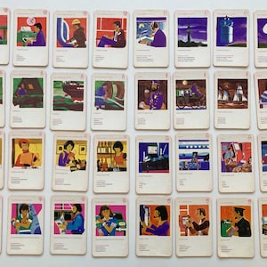 Jogo de cartas holandês Kwartet da década de 1970 - PTT